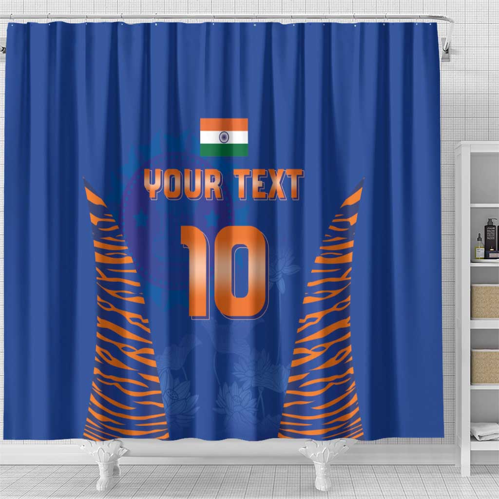 Custom Indian Bengal Tiger Cricket Shower Curtain LT03