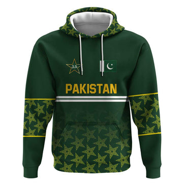 Custom Pakistan Men in Green Cricket-The Super Stars Hoodie LT03