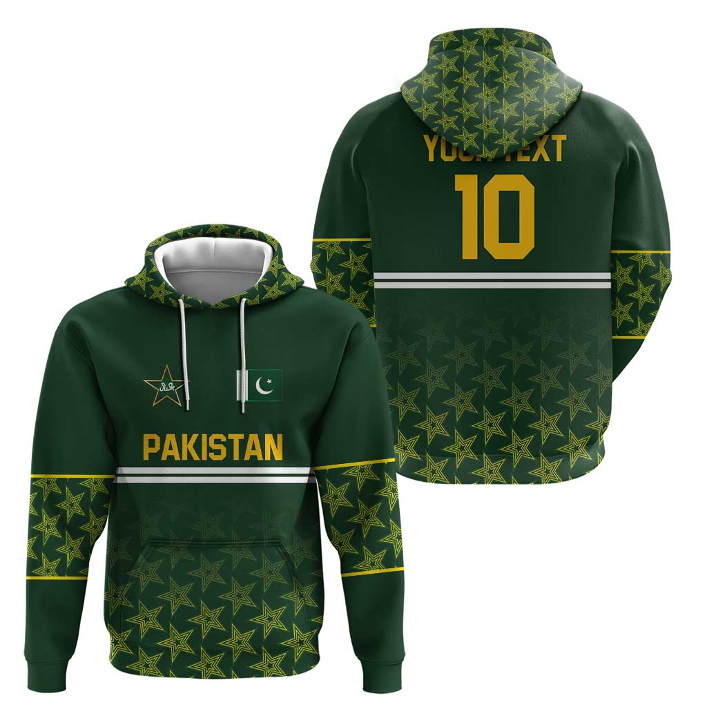 Custom Pakistan Men in Green Cricket-The Super Stars Hoodie LT03