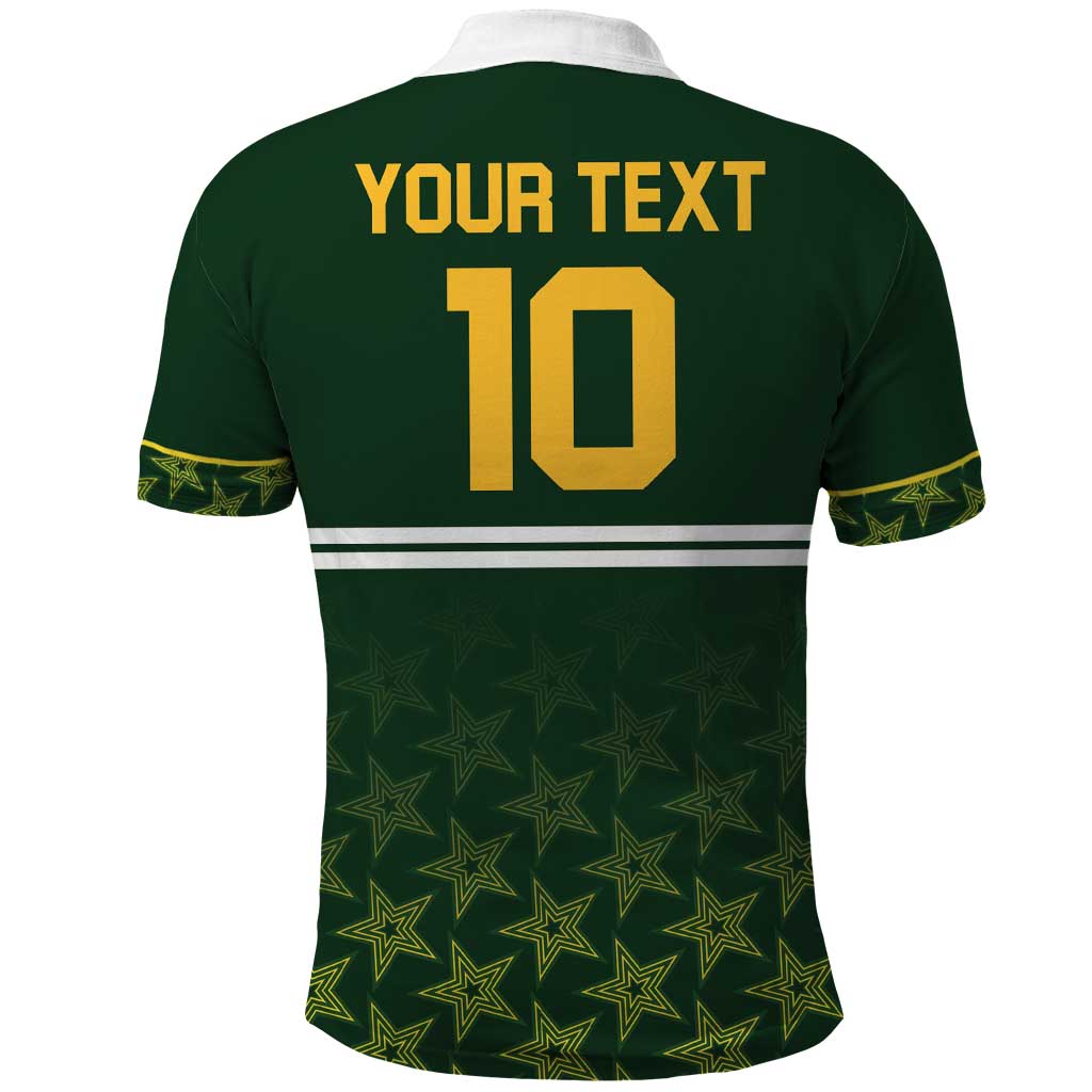 Custom Pakistan Men in Green Cricket-The Super Stars Polo Shirt LT03