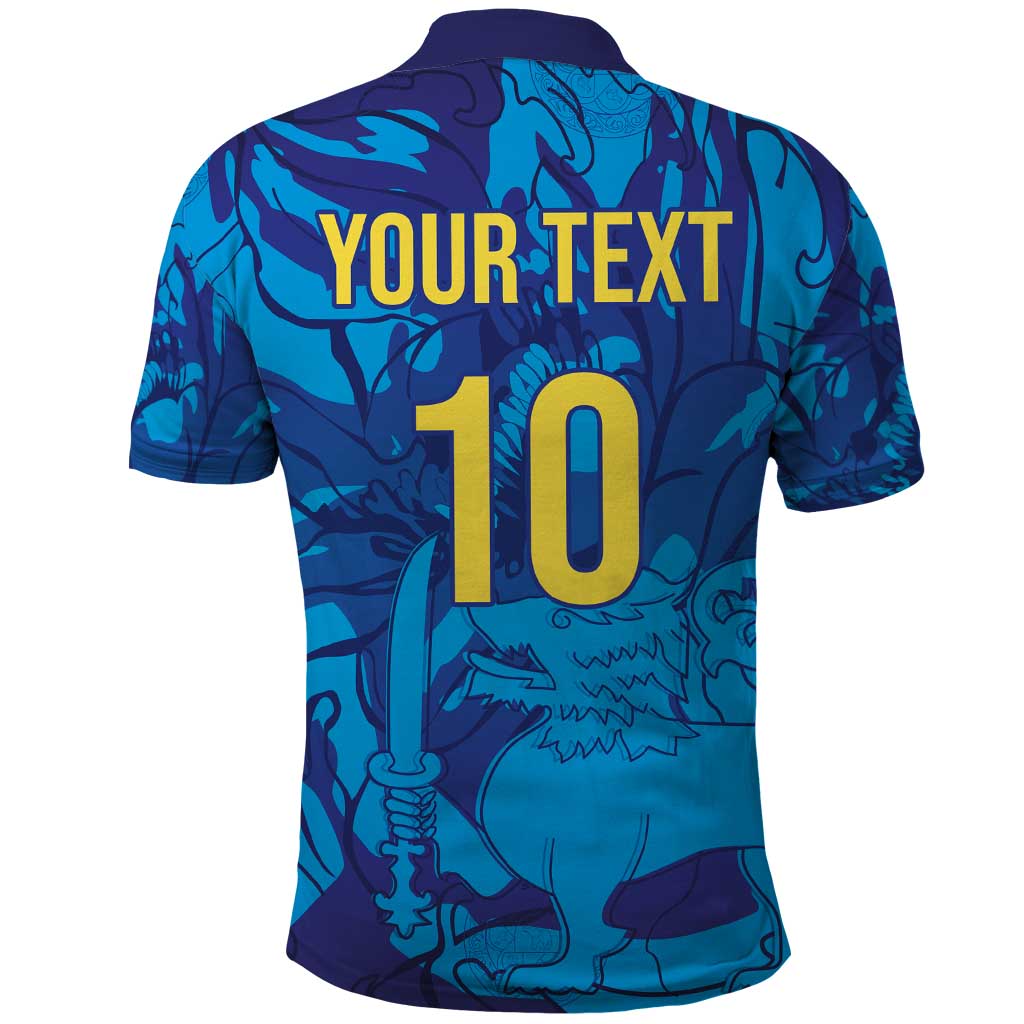 Custom Sri Lanka Cricket Royal Blue Warrior Polo Shirt LT03