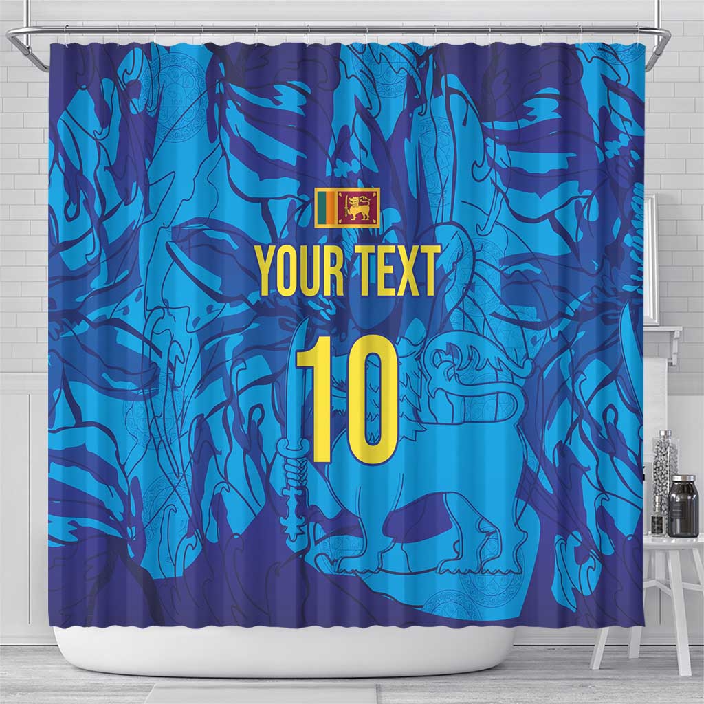 Custom Sri Lanka Cricket Royal Blue Warrior Shower Curtain LT03