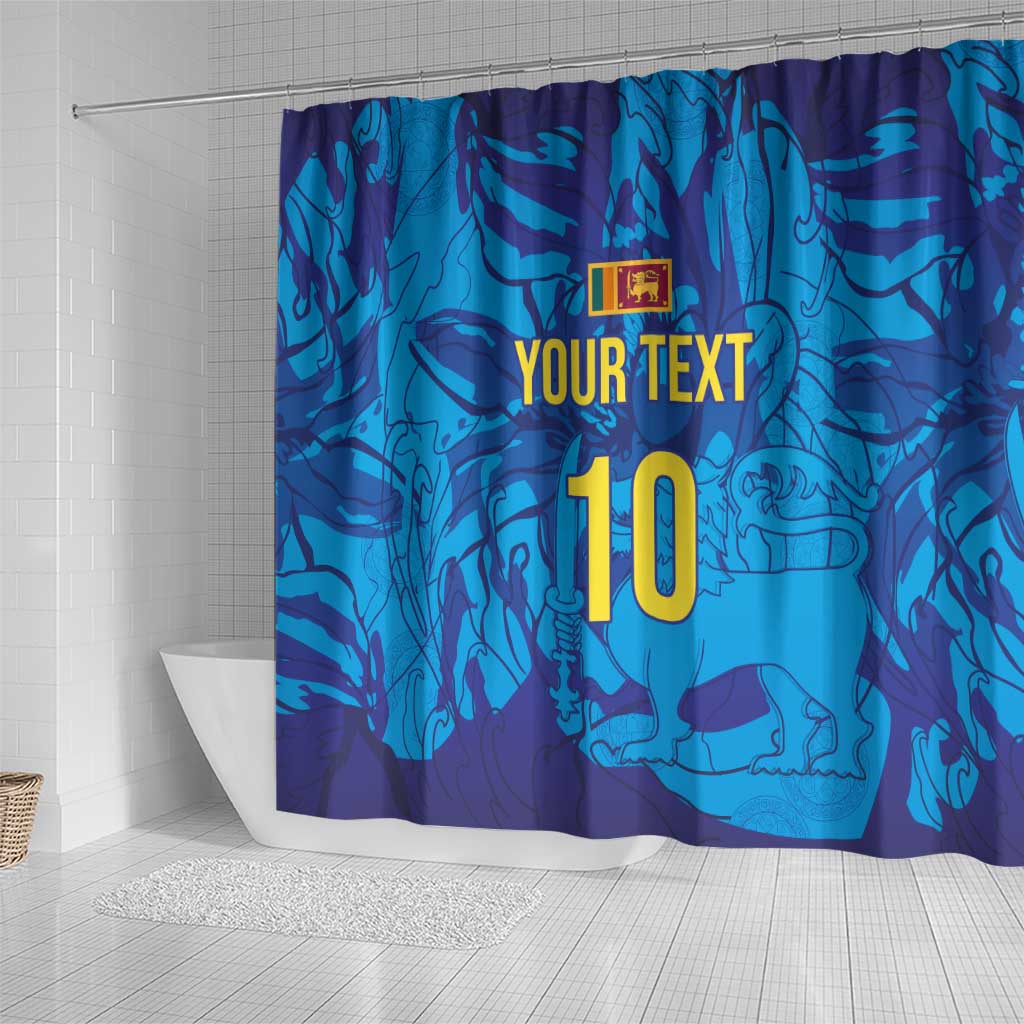 Custom Sri Lanka Cricket Royal Blue Warrior Shower Curtain LT03