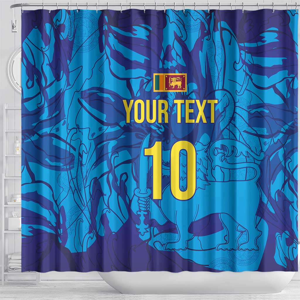 Custom Sri Lanka Cricket Royal Blue Warrior Shower Curtain LT03