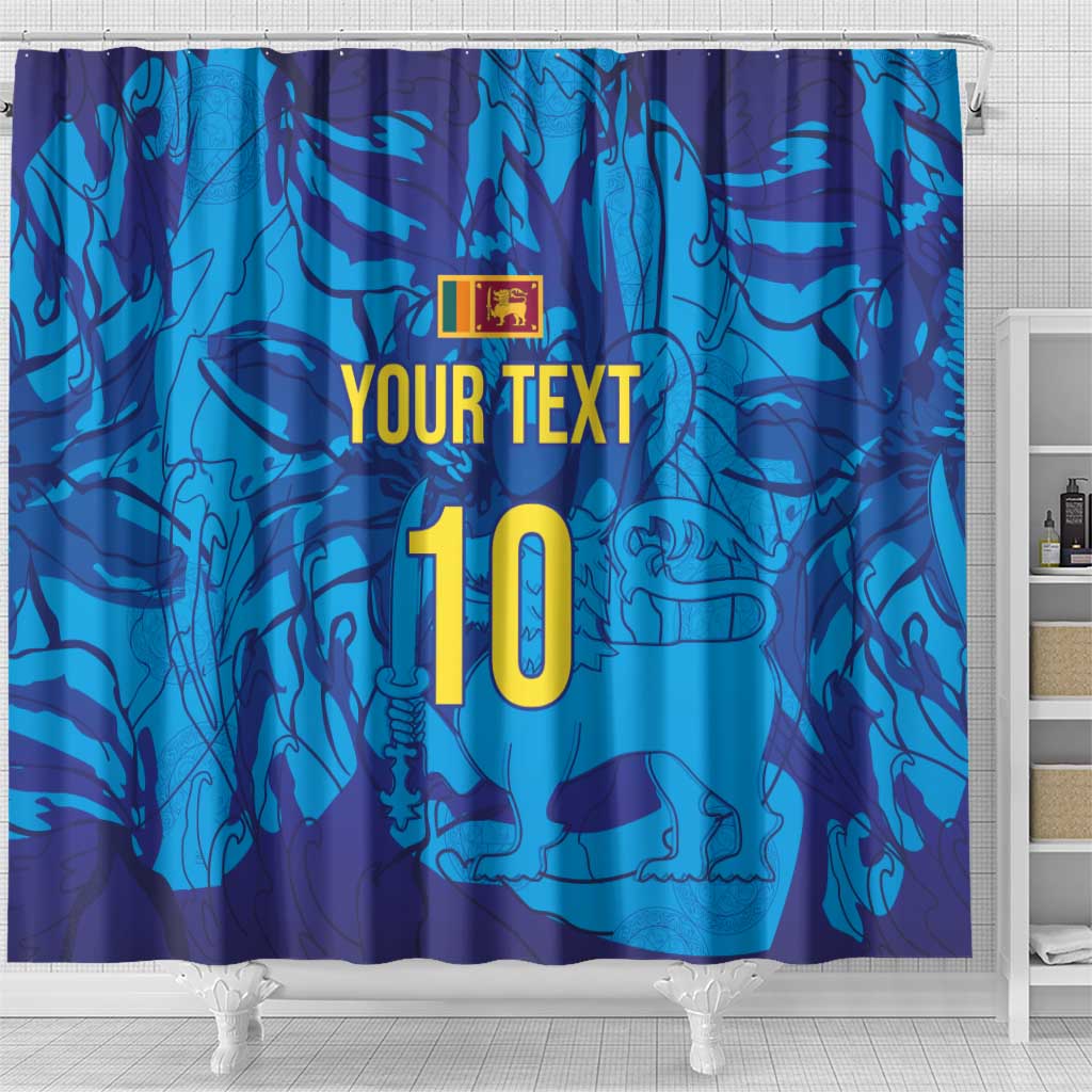 Custom Sri Lanka Cricket Royal Blue Warrior Shower Curtain LT03