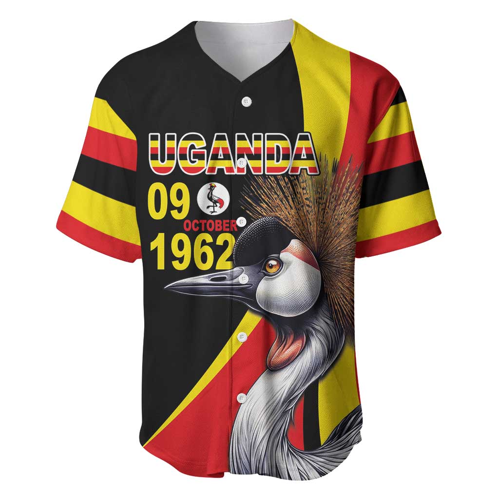 Uganda Independence Day with Crowned Cranes Baseball Jersey LT03