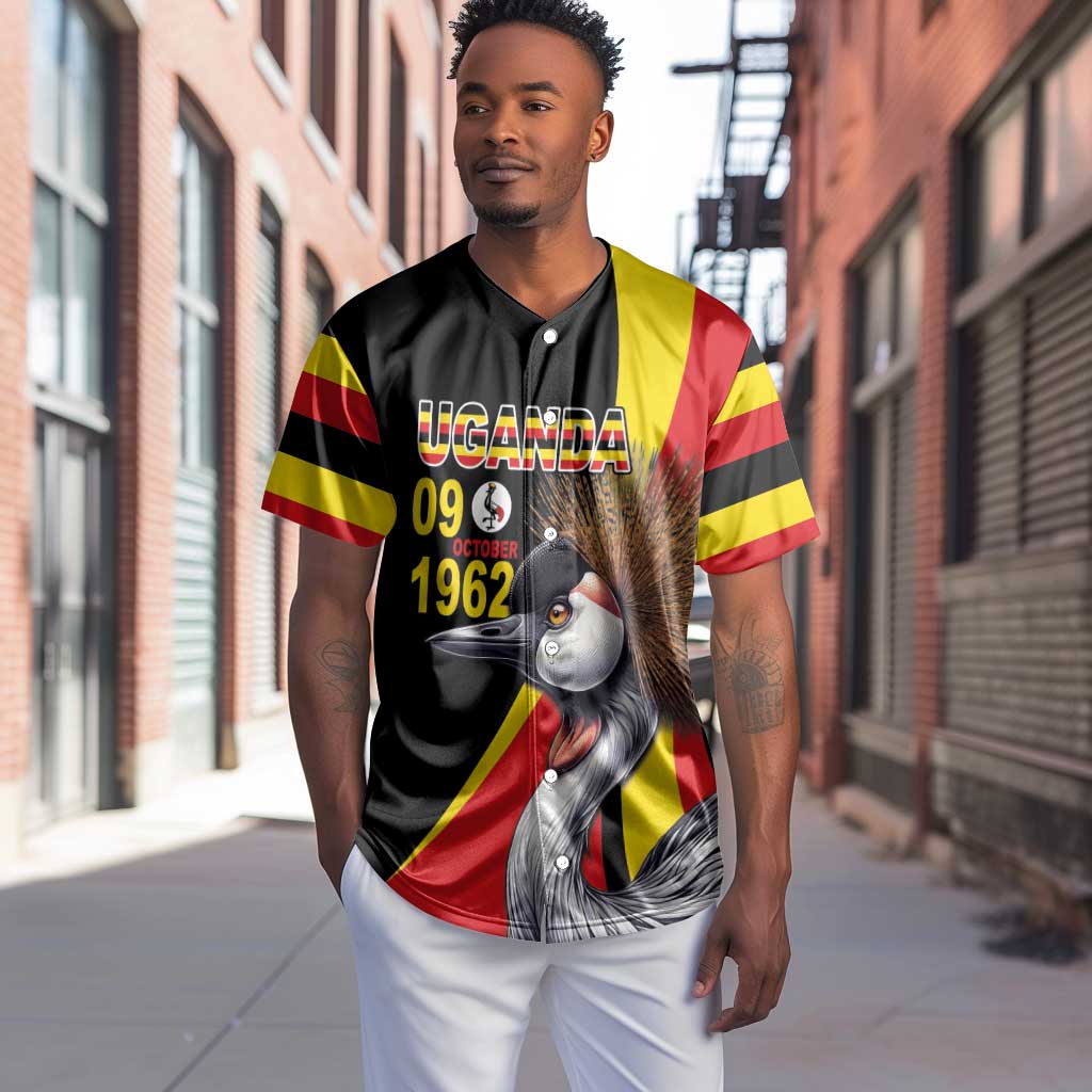 Uganda Independence Day with Crowned Cranes Baseball Jersey LT03