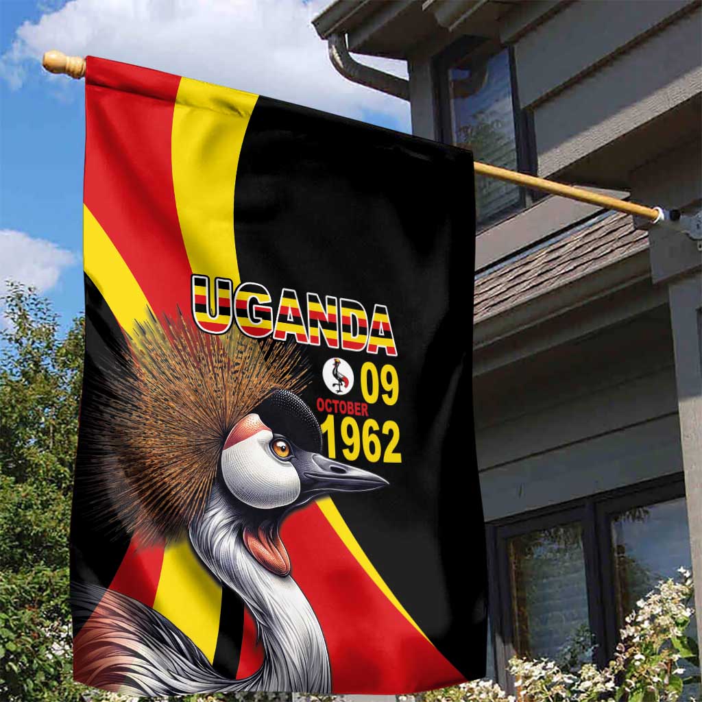 Uganda Independence Day with Crowned Cranes Garden Flag LT03