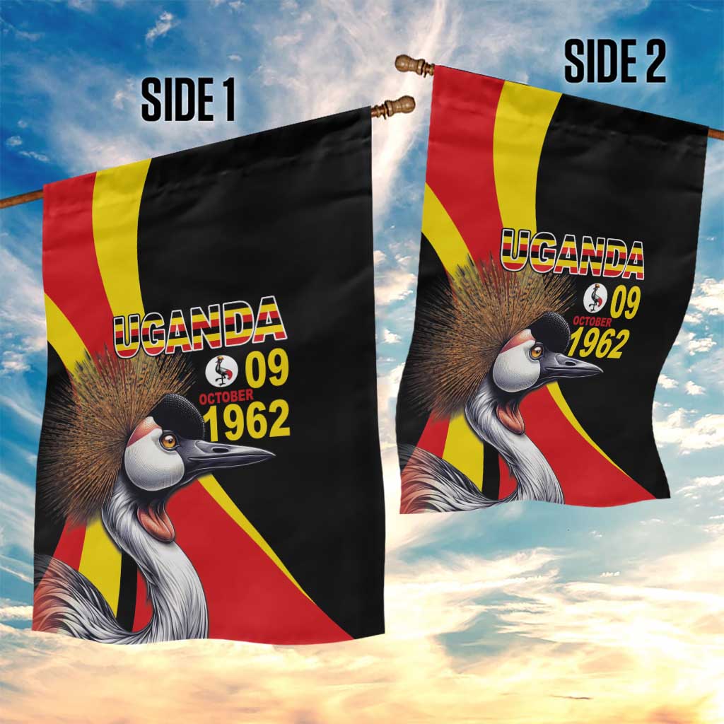 Uganda Independence Day with Crowned Cranes Garden Flag LT03