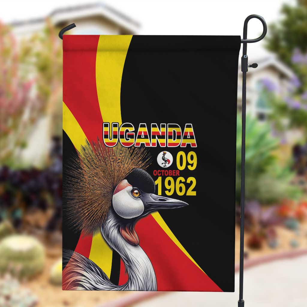 Uganda Independence Day with Crowned Cranes Garden Flag LT03