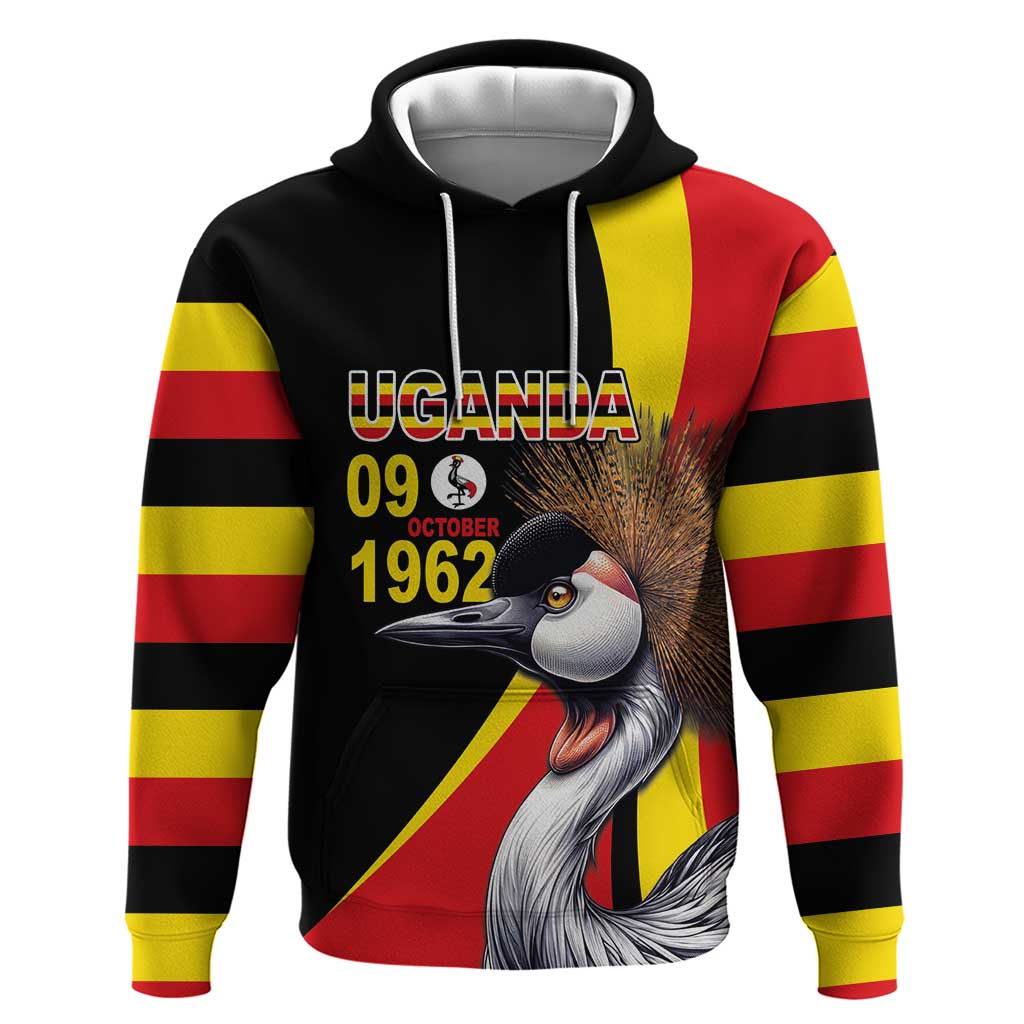 Uganda Independence Day with Crowned Cranes Hoodie LT03