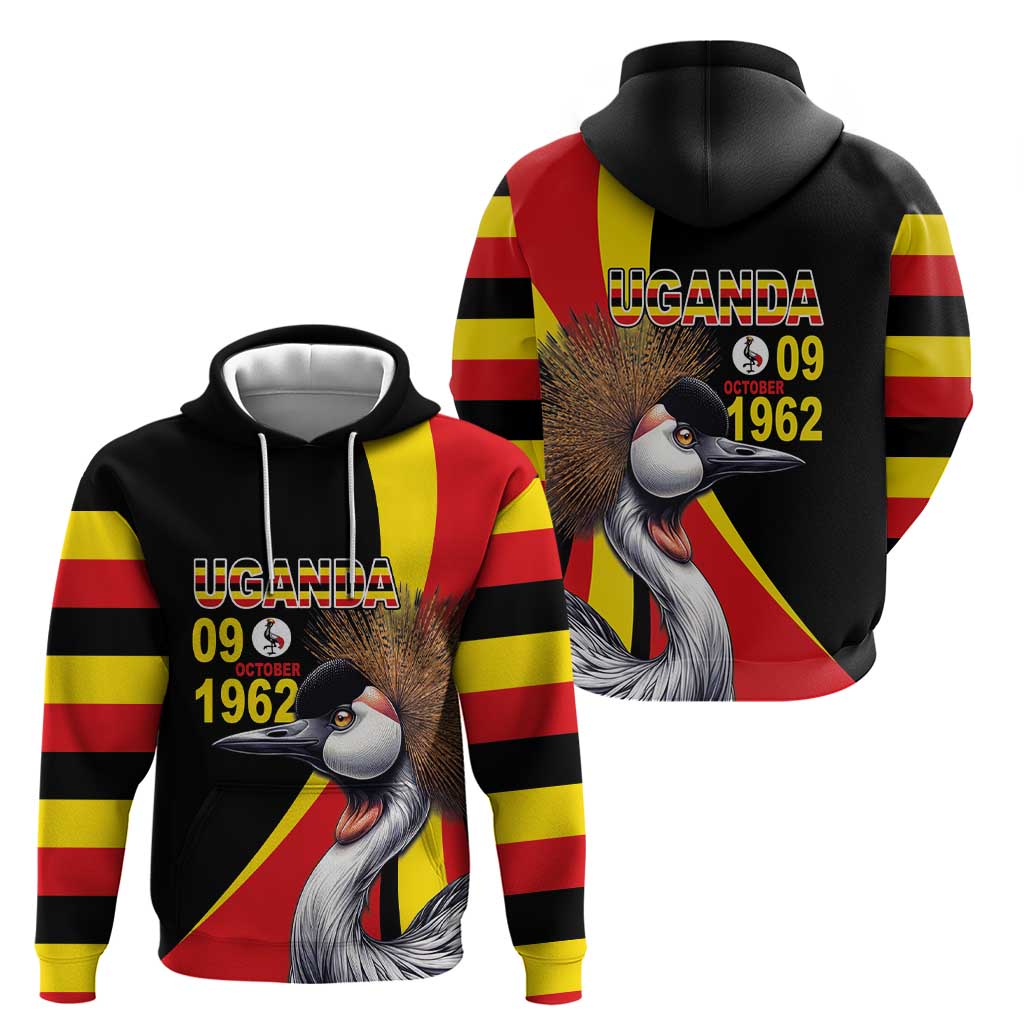 Uganda Independence Day with Crowned Cranes Hoodie LT03