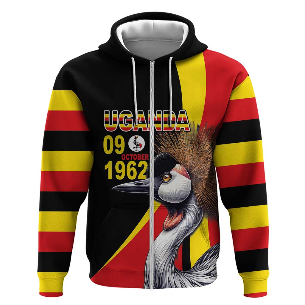 Uganda Independence Day with Crowned Cranes Hoodie LT03