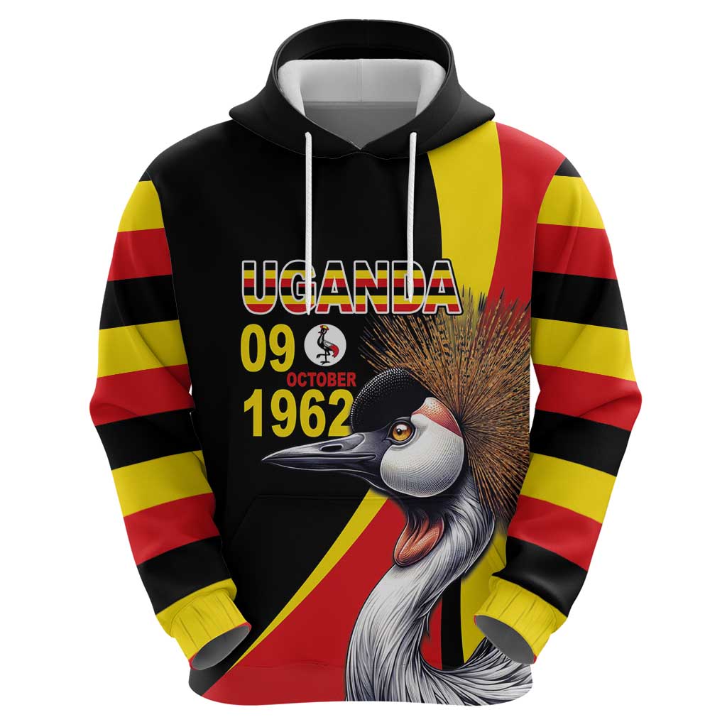 Uganda Independence Day with Crowned Cranes Hoodie LT03
