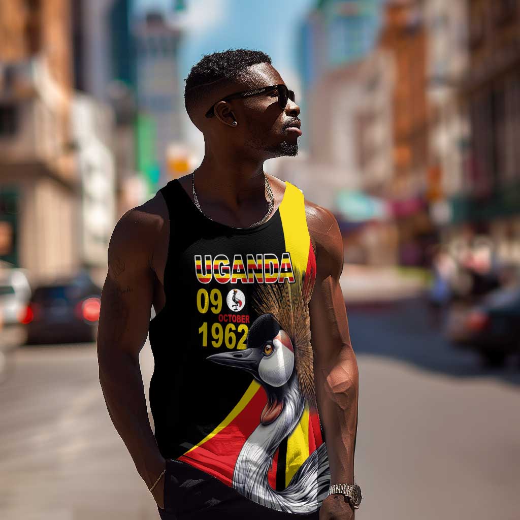 Uganda Independence Day with Crowned Cranes Men Tank Top LT03