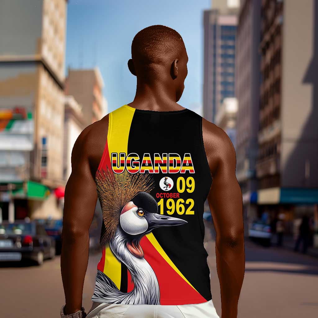 Uganda Independence Day with Crowned Cranes Men Tank Top LT03