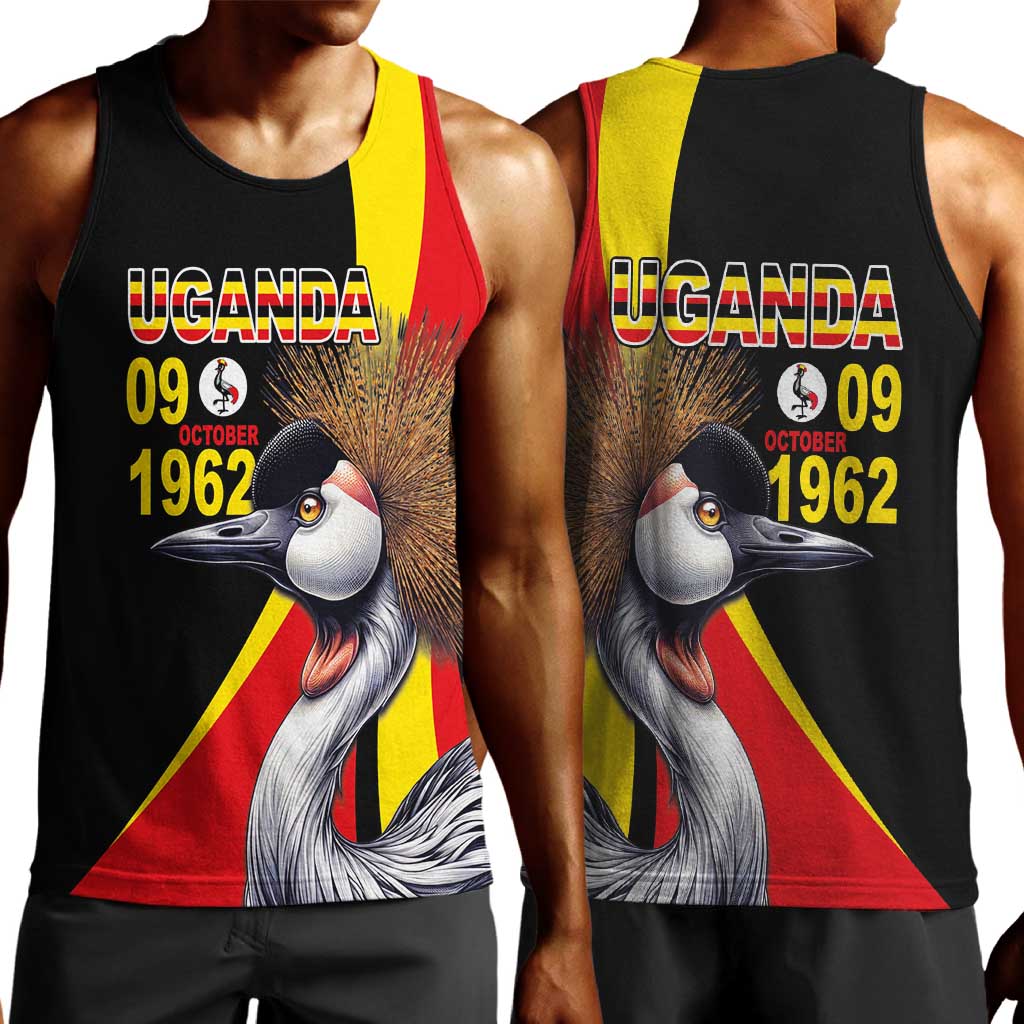 Uganda Independence Day with Crowned Cranes Men Tank Top LT03