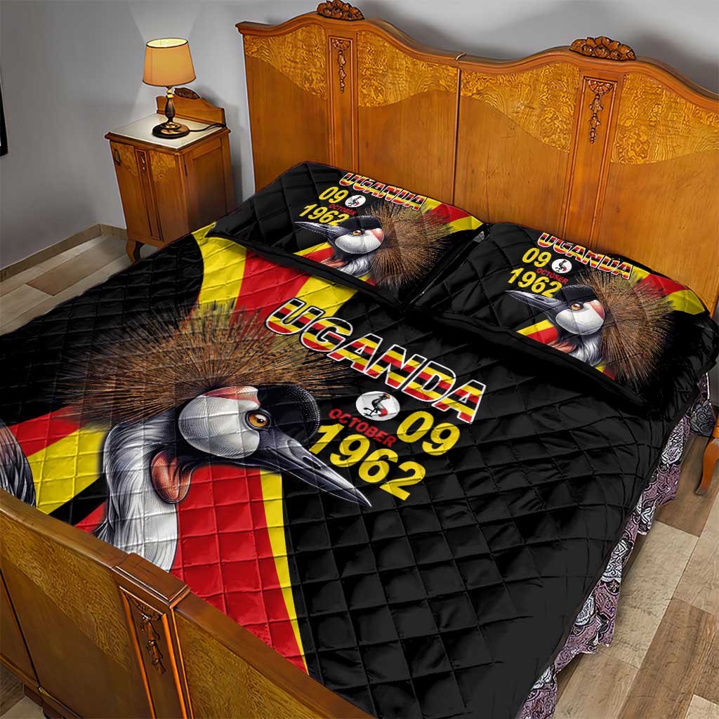 Uganda Independence Day with Crowned Cranes Quilt Bed Set LT03