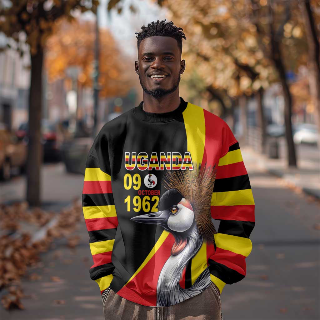 Uganda Independence Day with Crowned Cranes Sweatshirt LT03