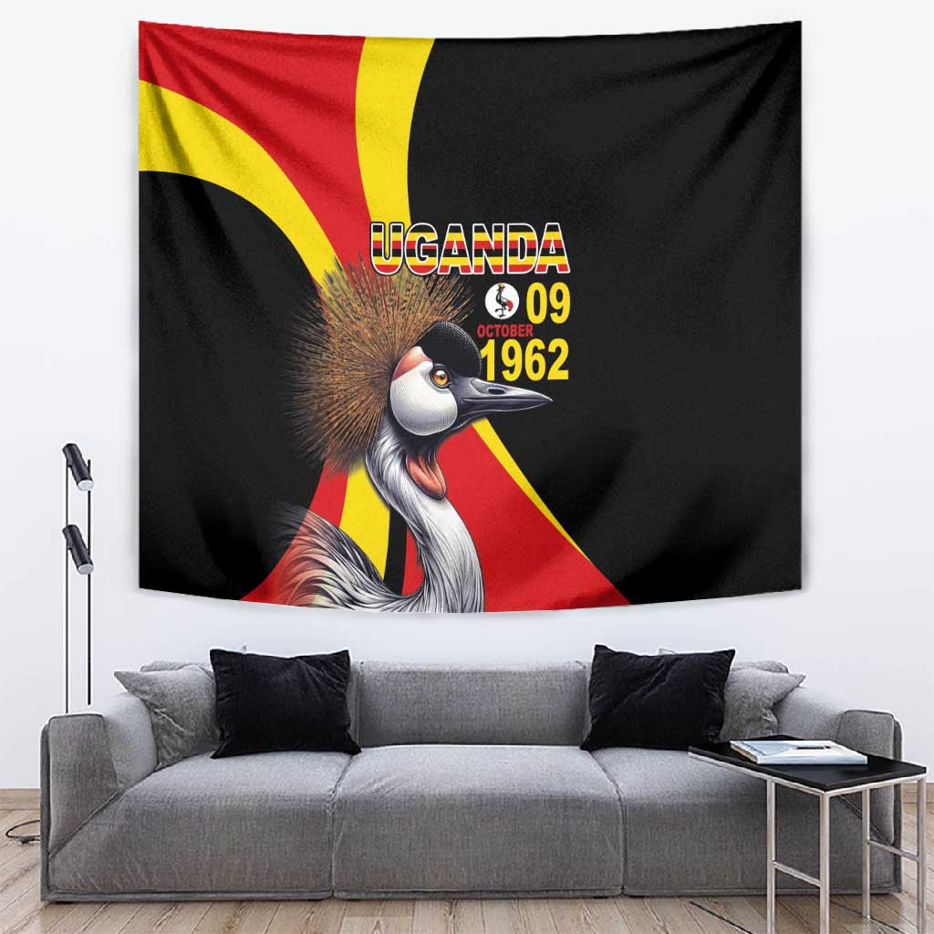 Uganda Independence Day with Crowned Cranes Tapestry LT03
