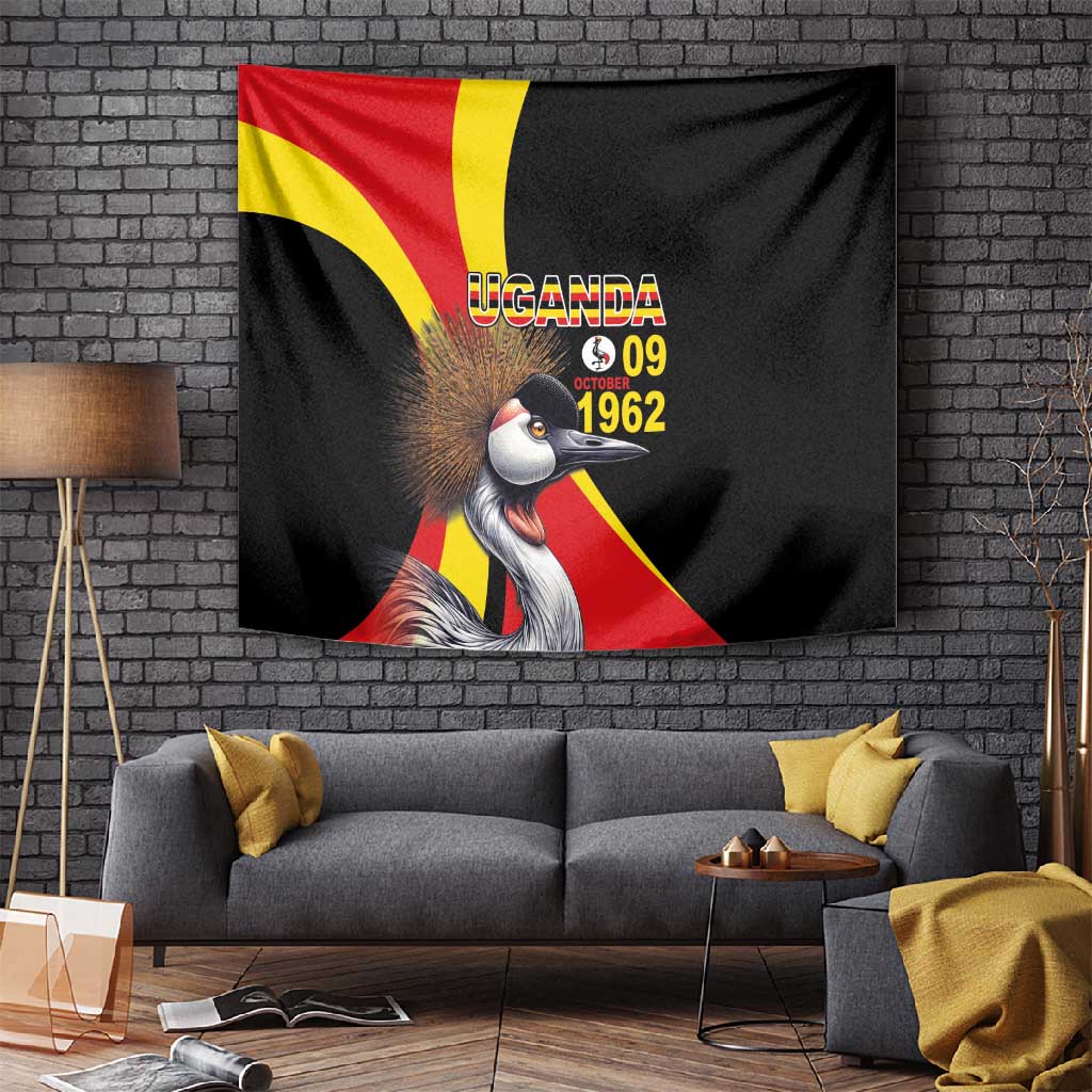 Uganda Independence Day with Crowned Cranes Tapestry LT03