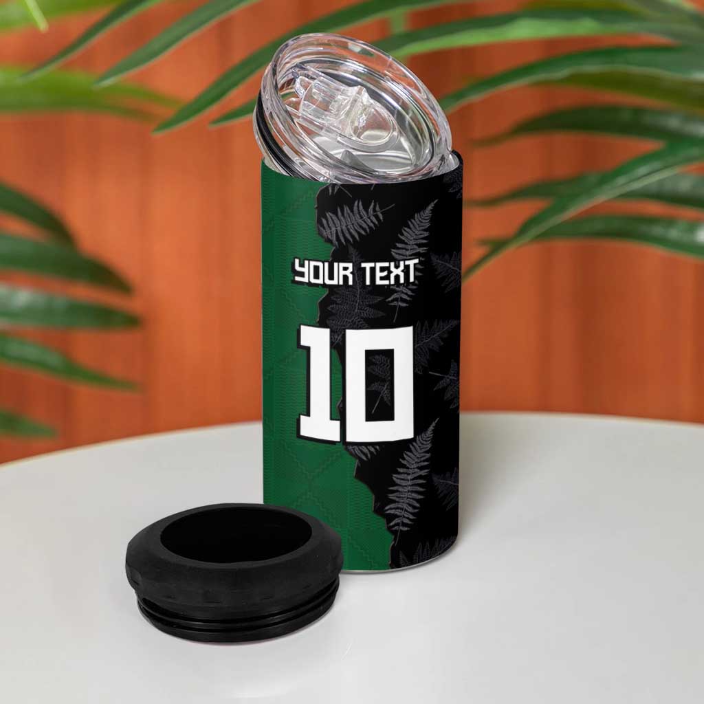 Custom Aotearoa South Africa Rugby Freedom Cup 4 in 1 Can Cooler Tumbler Kiwi Warriors Haka with King Protea Symbol LT03