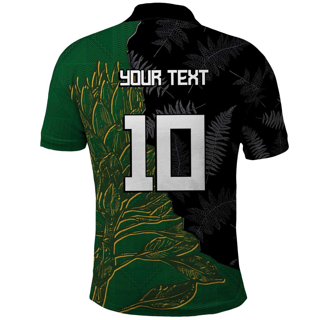 Custom Aotearoa South Africa Rugby Freedom Cup Polo Shirt Kiwi Warriors Haka with King Protea Symbol LT03