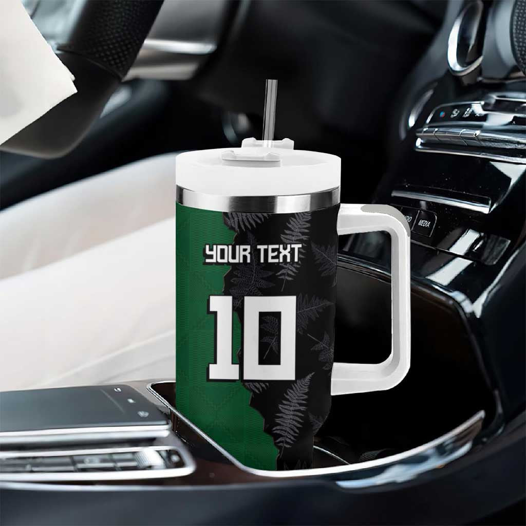Custom Aotearoa South Africa Rugby Freedom Cup Tumbler With Handle Kiwi Warriors Haka with King Protea Symbol LT03