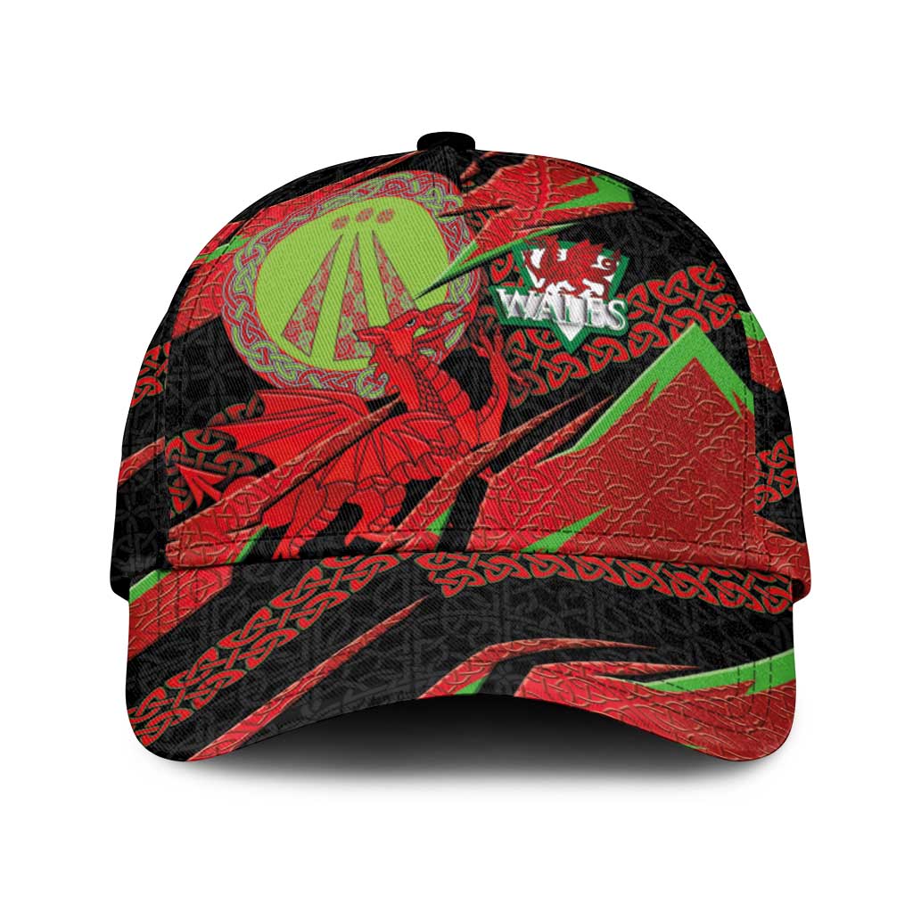 Welsh Celtic-Awen Classic Cap Wales Y Ddraig Goch with Celtic Knot Sporty LT03