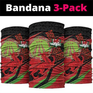 Welsh Celtic-Awen Neck Gaiter Wales Y Ddraig Goch with Celtic Knot Sporty LT03