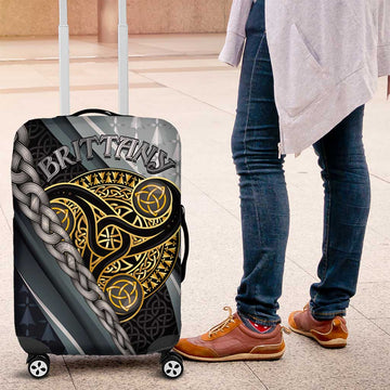 Brittany Triskele Celtic Luggage Cover Silver and Gold Sporty Style LT03