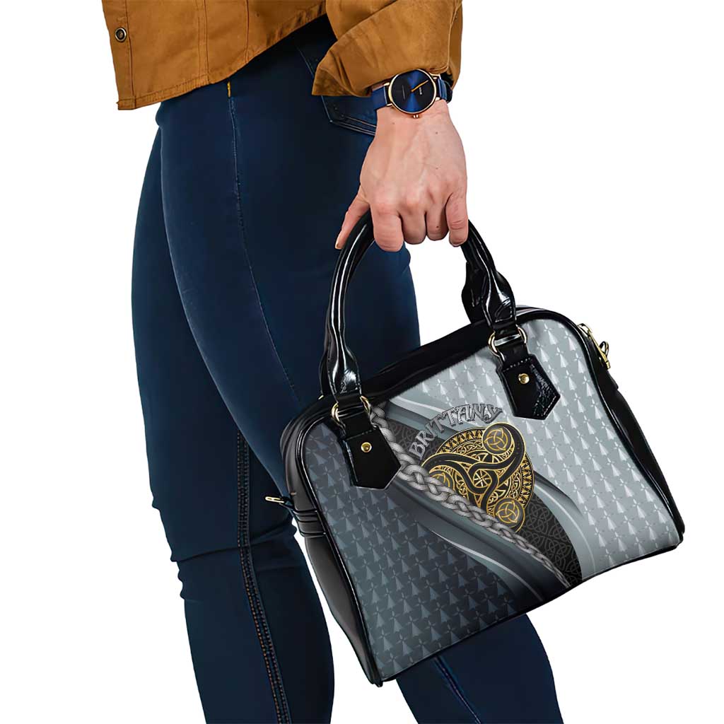 Brittany Triskele Celtic Shoulder Handbag Silver and Gold Sporty Style LT03