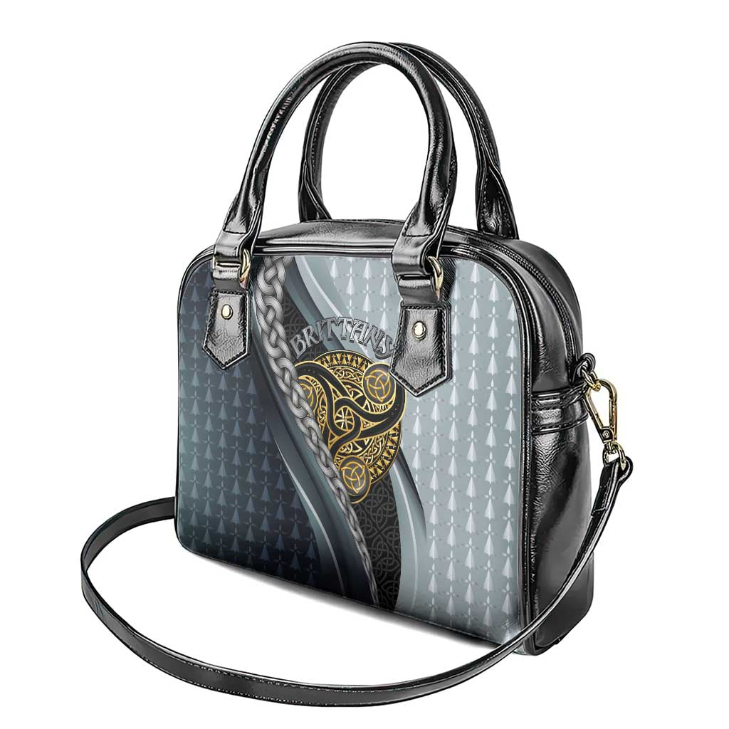 Brittany Triskele Celtic Shoulder Handbag Silver and Gold Sporty Style LT03