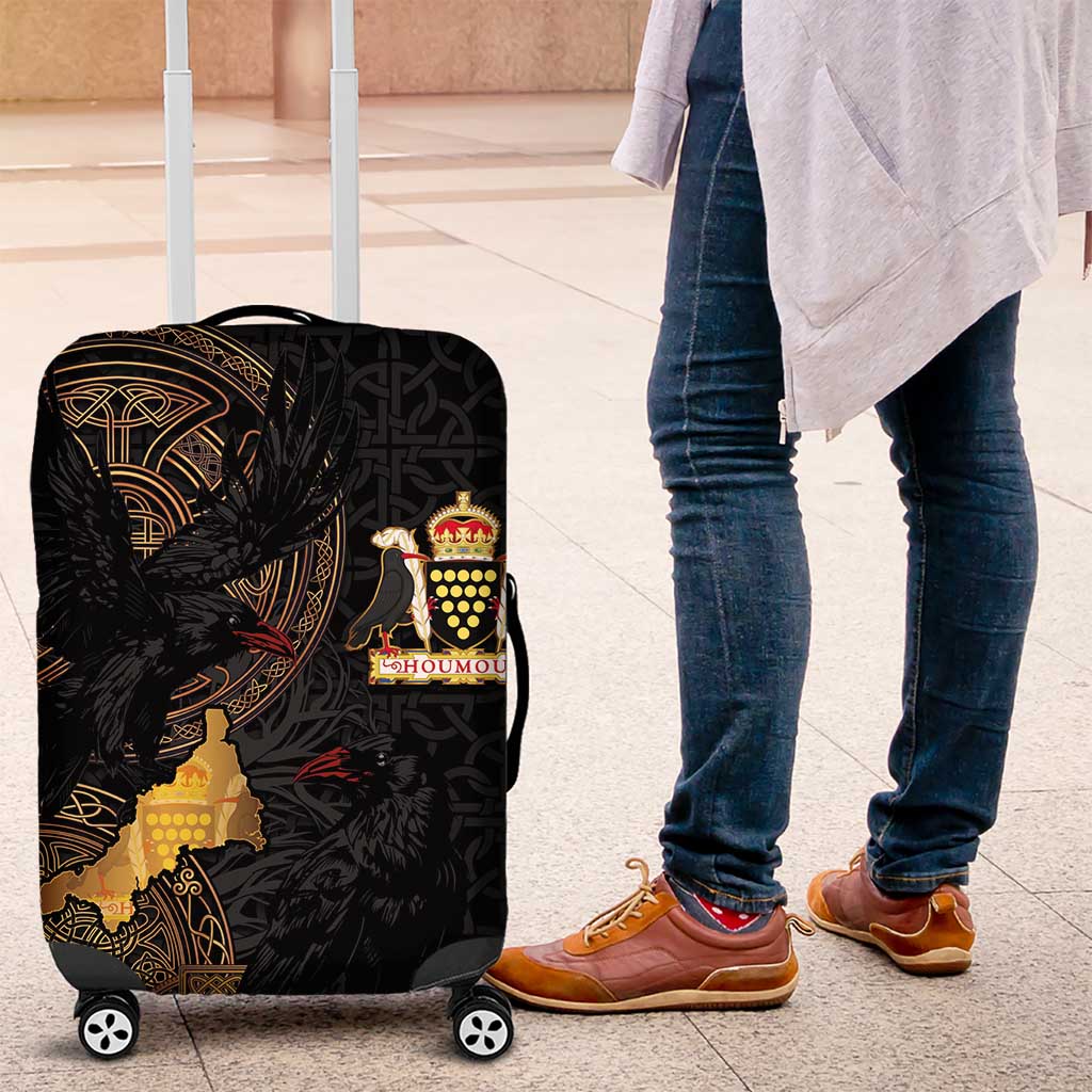 Cornwall Celtic-Chough and Knot Luggage Cover LT03