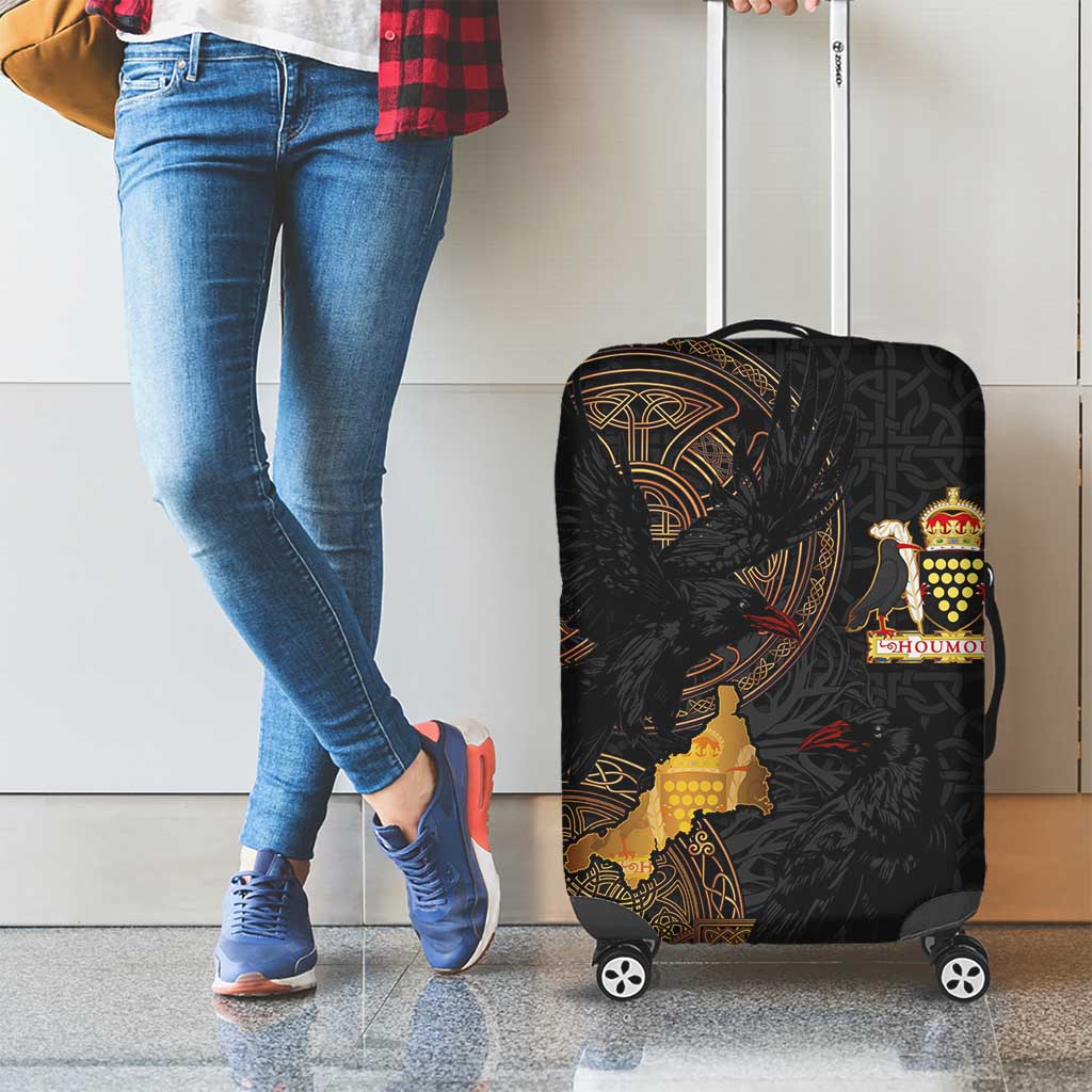 Cornwall Celtic-Chough and Knot Luggage Cover LT03