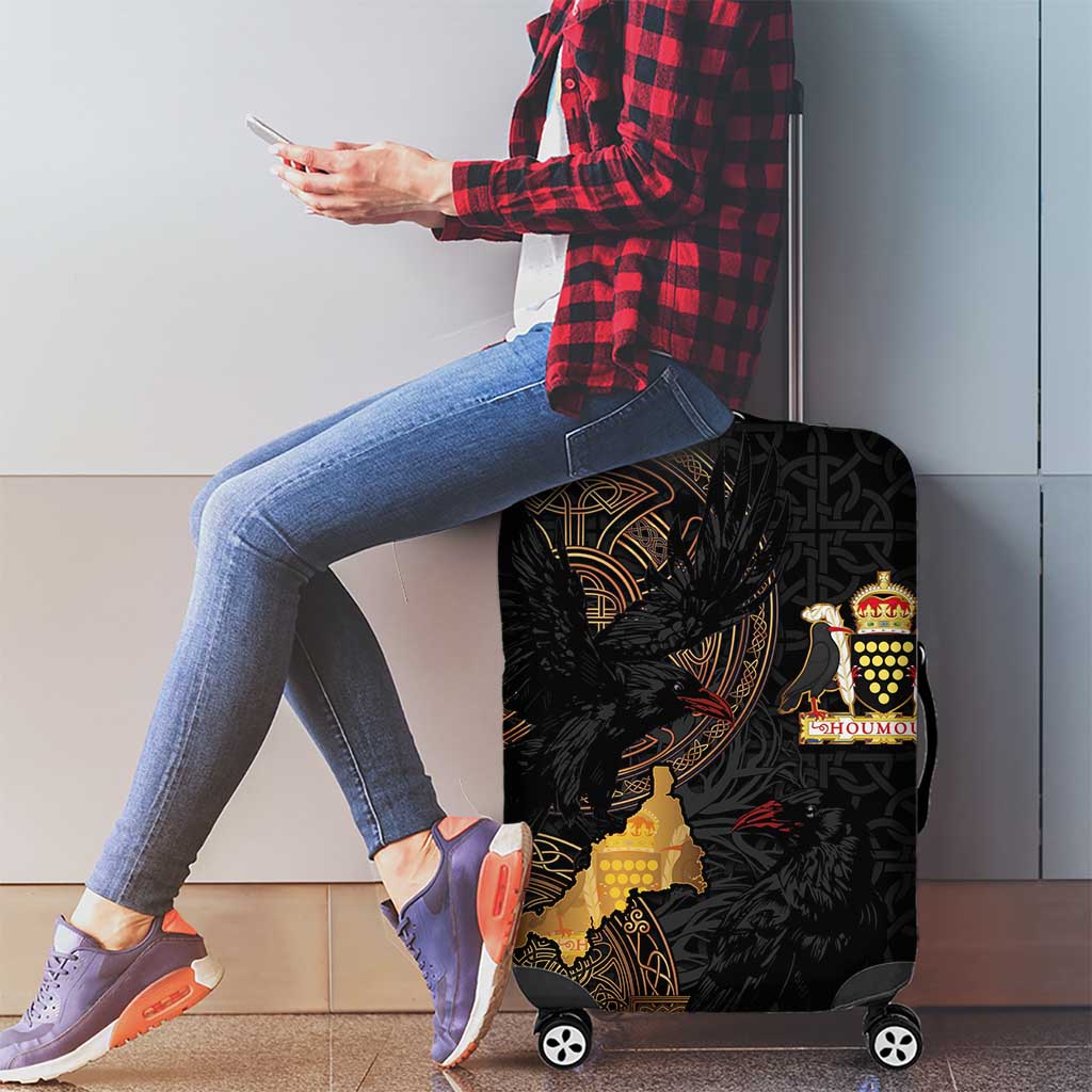 Cornwall Celtic-Chough and Knot Luggage Cover LT03
