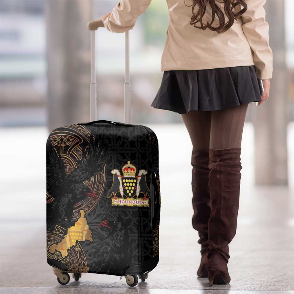 Cornwall Celtic-Chough and Knot Luggage Cover LT03