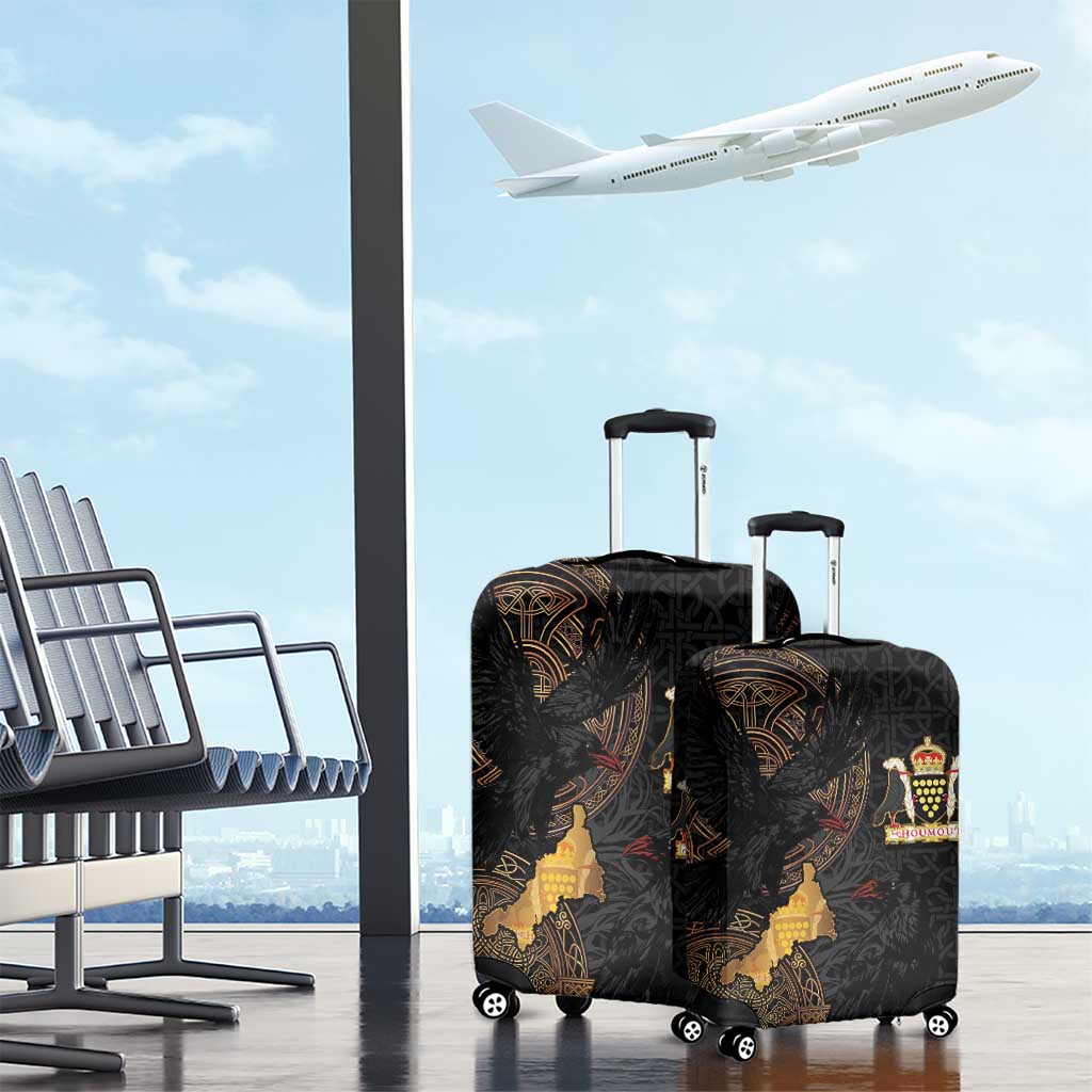 Cornwall Celtic-Chough and Knot Luggage Cover LT03