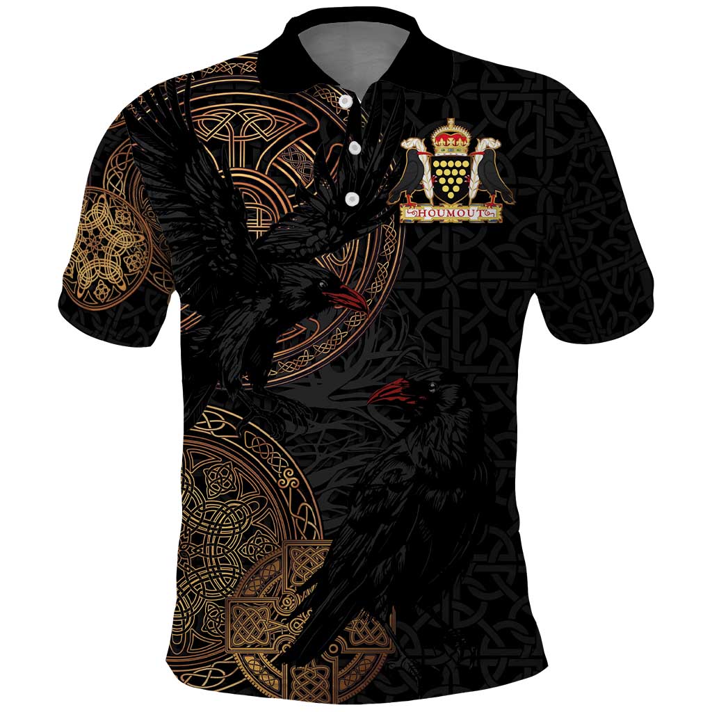 Cornwall Celtic-Chough and Knot Polo Shirt LT03