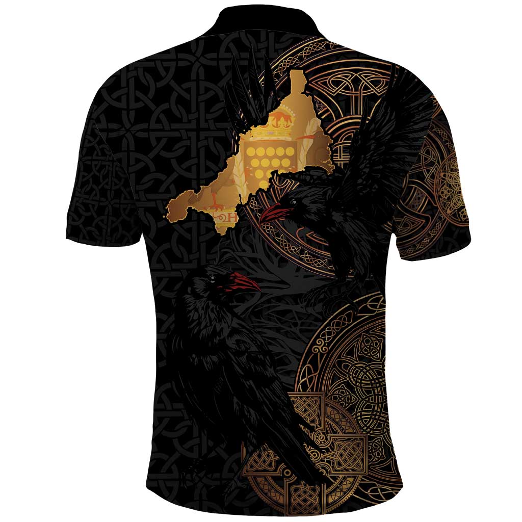Cornwall Celtic-Chough and Knot Polo Shirt LT03