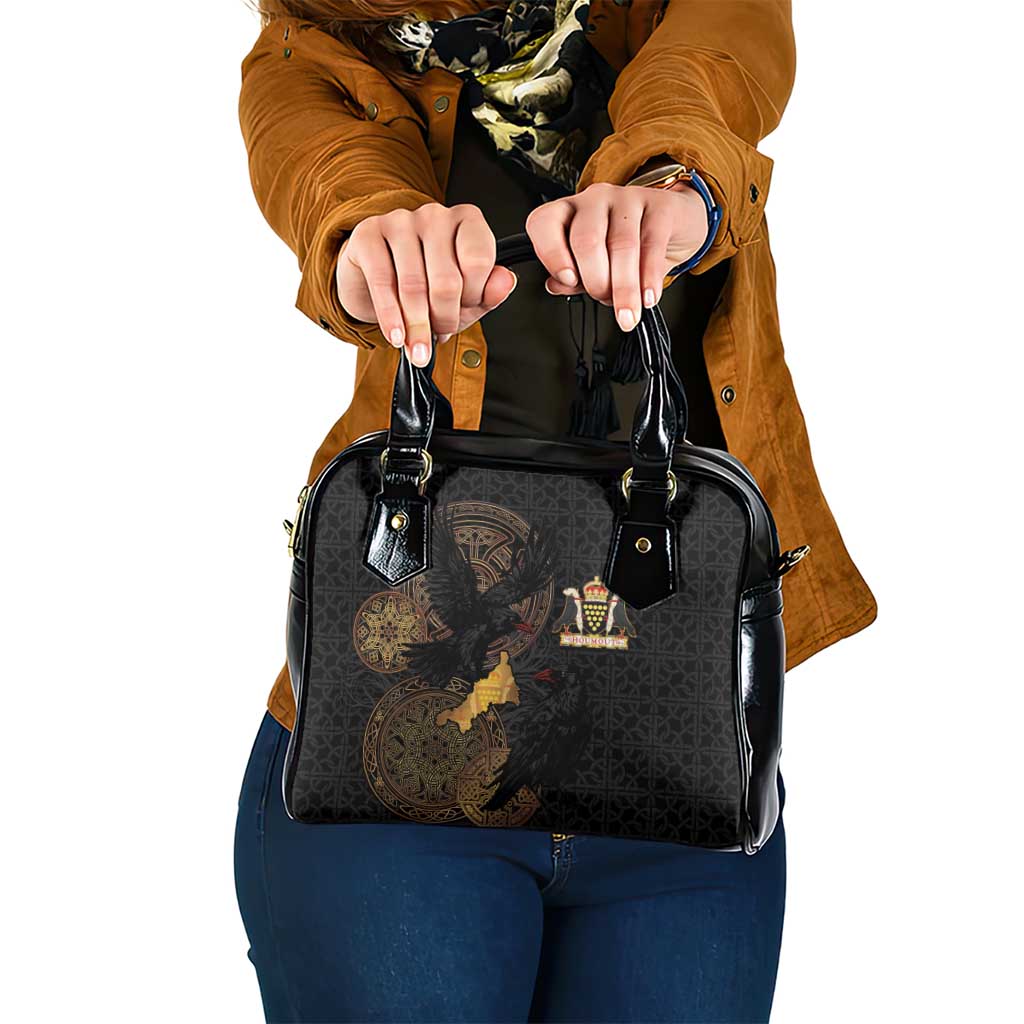 Cornwall Celtic-Chough and Knot Shoulder Handbag LT03