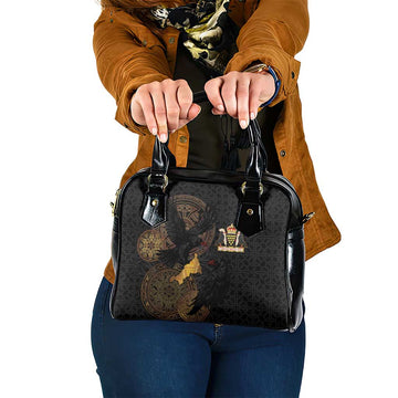 Cornwall Celtic-Chough and Knot Shoulder Handbag LT03