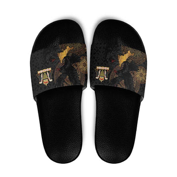 Cornwall Celtic-Chough and Knot Slide Sandals LT03