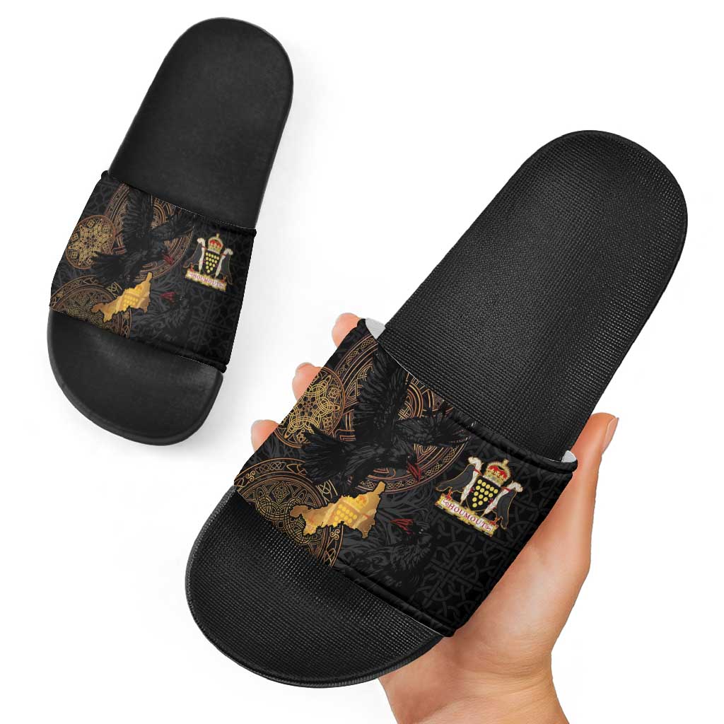 Cornwall Celtic-Chough and Knot Slide Sandals LT03