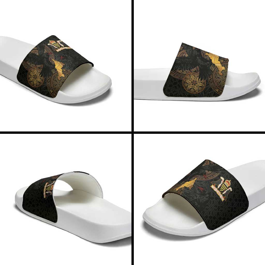 Cornwall Celtic-Chough and Knot Slide Sandals LT03