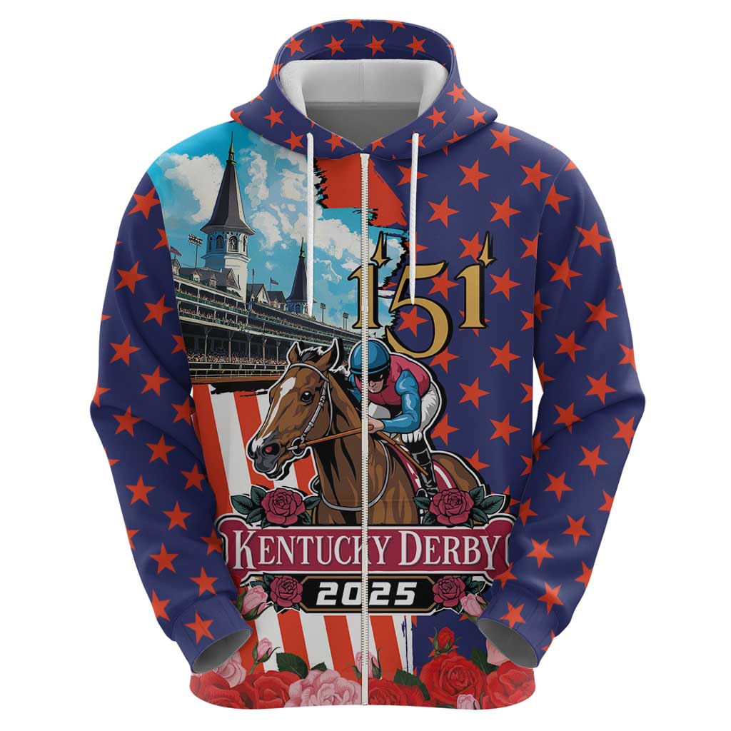 Kentucky Horses Racing 2025 Hoodie Anniversary 151st The Race for the Roses LT03