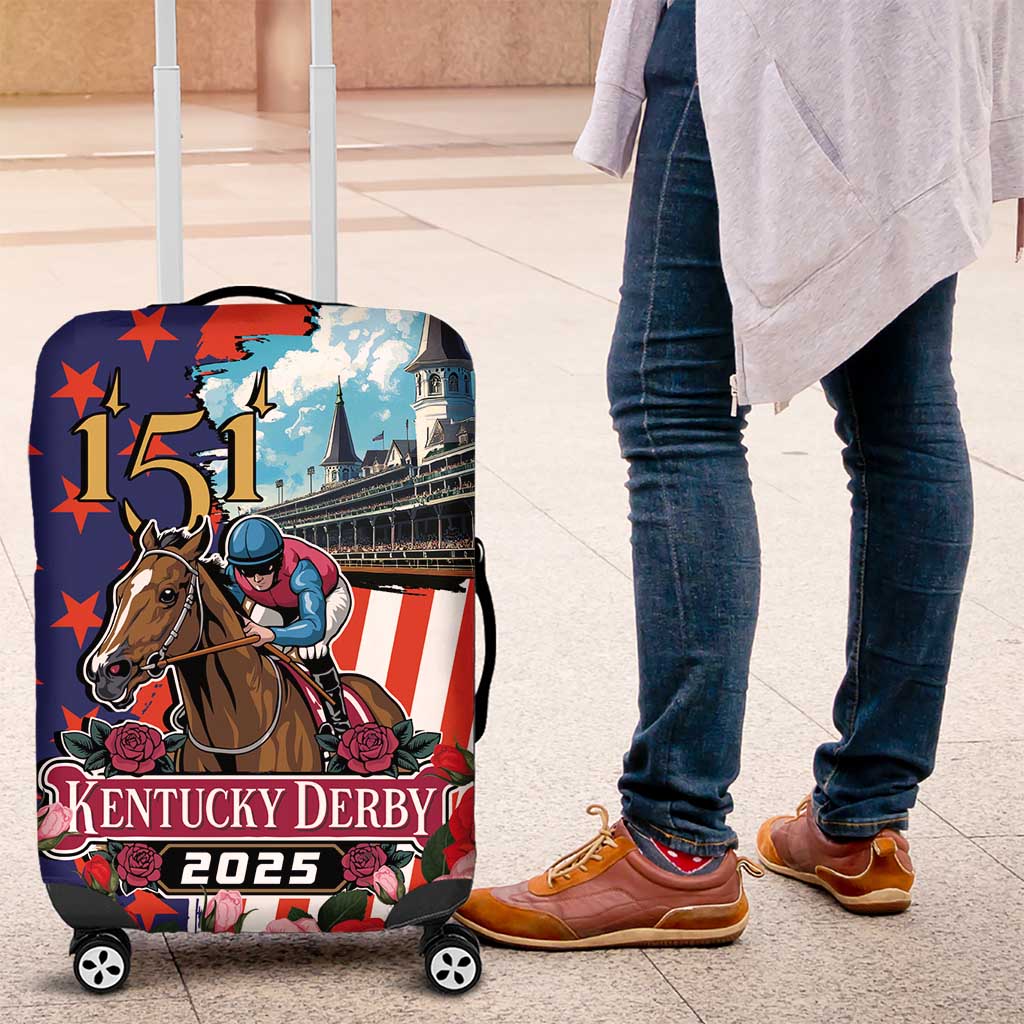 Kentucky Horses Racing 2025 Luggage Cover Anniversary 151st The Race for the Roses LT03