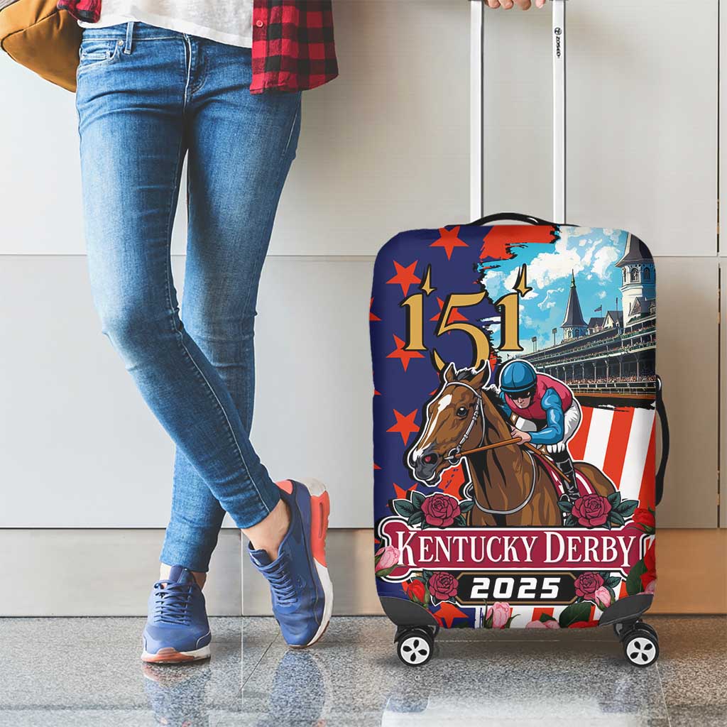 Kentucky Horses Racing 2025 Luggage Cover Anniversary 151st The Race for the Roses LT03