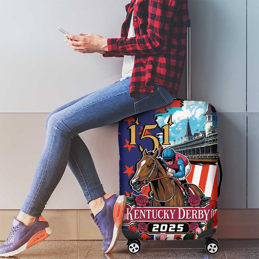 Kentucky Horses Racing 2025 Luggage Cover Anniversary 151st The Race for the Roses LT03