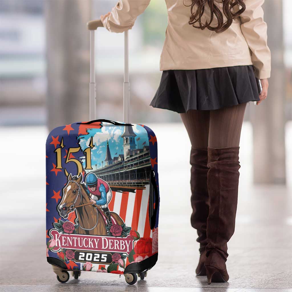 Kentucky Horses Racing 2025 Luggage Cover Anniversary 151st The Race for the Roses LT03